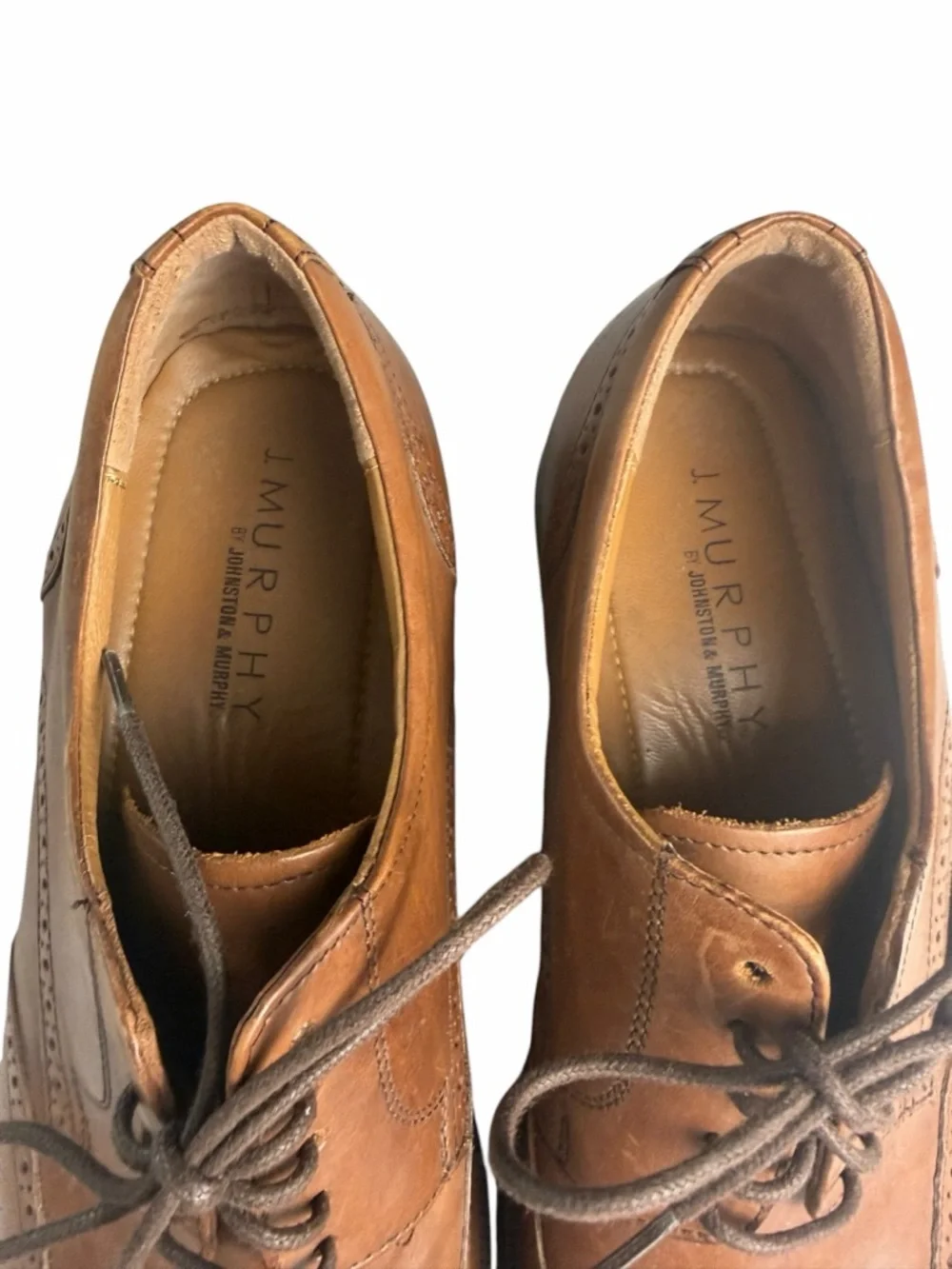 Johnston & Murphy Men’s Brown Leather Wing Tip Dress Shoes size 12